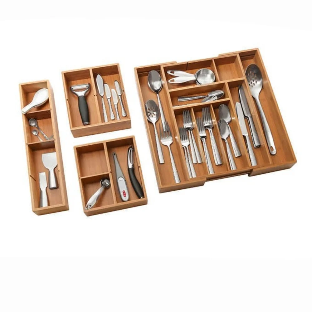 Bamboo Stackable Drawer Organizer s